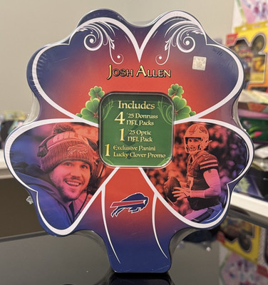 JOSH ALLEN Panini Donruss NFL Optic Lucky Clover Promo Tin Bills SEALED NEW