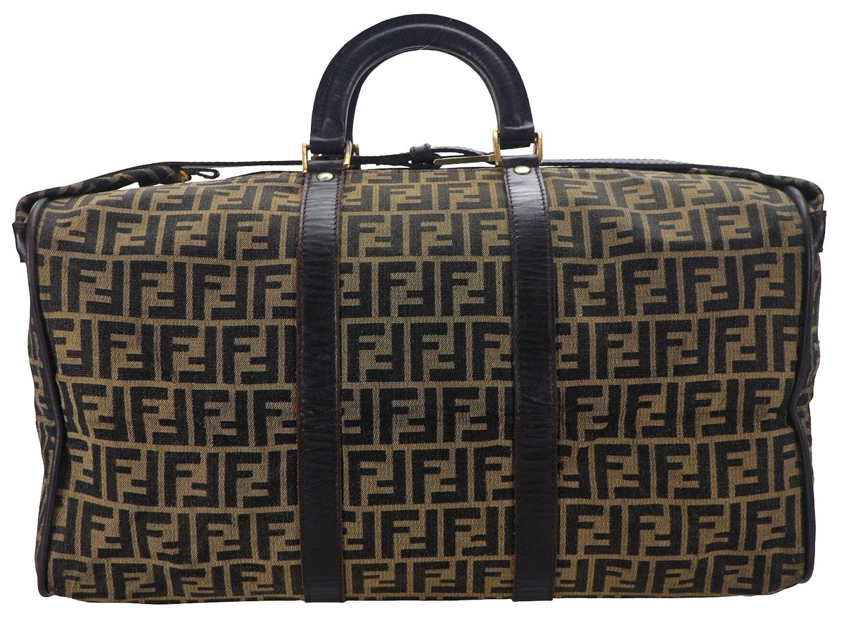 Vintage FENDI Zucca FF Monogram Duffle Weekender Doctor Travel Bag