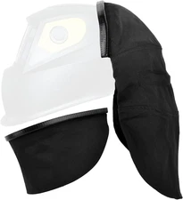 Welding Helmet Extended Cover with Press Fit Seal - Black Cotton Headcover