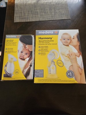 Medela Harmony Manual Breast Pump and Silicone Milk Collector, Open Box 