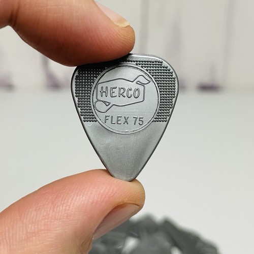 46 Herco Guitar Picks Nylon Flex Silver Flex 75 1.00mm Lot - Picture 2 of 3