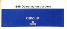 1968 Chrysler Motors Corporation Operating Instructions Manual Litho In Usa