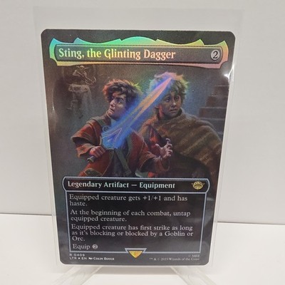 Wizards of the Coast Sting, the Glinting Dagger Borderless LOTR 409 Rare Foil