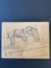 House Mouse Stampa Rosa Lookin Good Mirror Pearls 1999 Rubber Stamp 398M