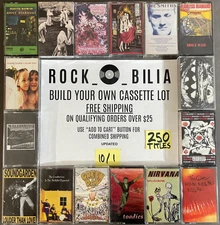 $1 & UP PUNK ALTERNATIVE GRUNGE BUILD YR CASSETTE LOT FREE SHIP ORDERS OVER $25
