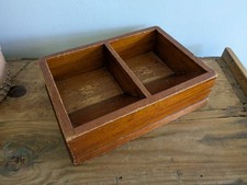 Vintage Antique Cash Till Register Tray Wood Drawer Coin Money Notes Bank Slots.