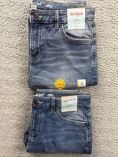 2x Cat  Jack Boys youth 16 Stretch Skinny Fit Denim Jeans Adjustable Waist