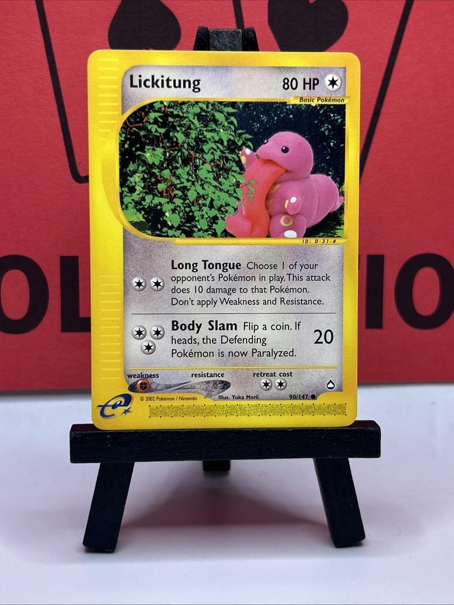 LICKITUNG 90/147 2002 E-SERIES AQUAPOLIS COMMON POKEMON CARD | eBay