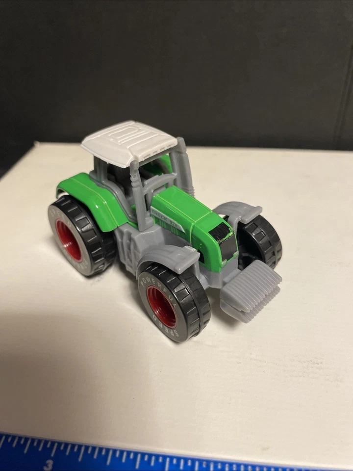 High Speed Farm Tractor w/Cab Trailer Hitch Rubber Wheels Plastic Truck 928 W1 - Image 2 of 4