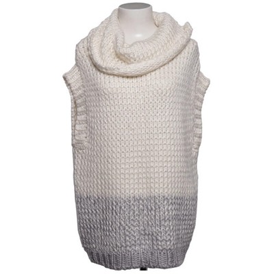 Mint Velvet, Pullunder, Größe: M, Weiß/Grau, Acryl/Polyester, Grobstrick #b3q