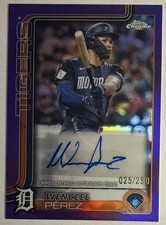 2025 Topps Chrome Update Series - Autographs Wenceel Perez #AC-WP Purple  /250