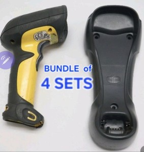 4 Sets: Symbol LS3578-ER Barcode Scanner w/ Charging Cradle & Adapter