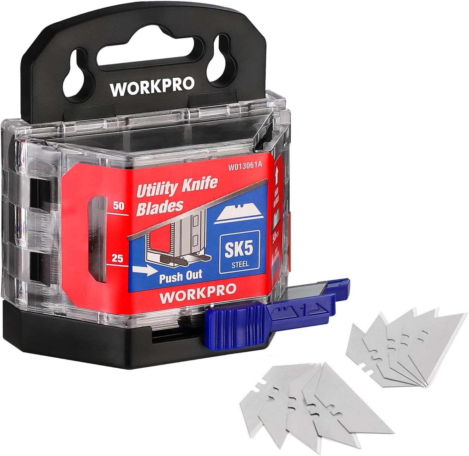 Blades With Dispenser, Sk5 Steel Box Cutter, Stand