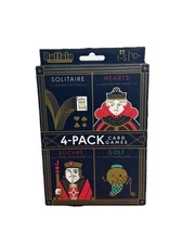 Buffalo Games 4-Pack Card Games: Solitaire, Hearts, Euchre, Golf