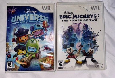 Ninetendo Wii Disney Universe & Epic Mickey 2 The Power of Two Bundle (CIB)