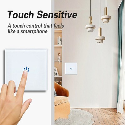 Responsive 12Gang 2way Dual Touch Switch Bed Switch Tempered Glass Panel