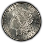 1889-S $1 Morgan Silver Dollar - AU/UNC - SKU-D7787