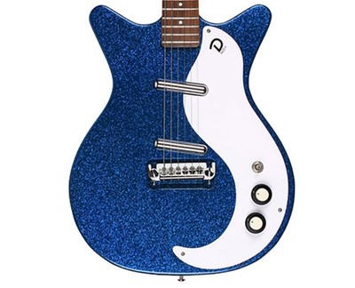 Danelectro 59 MOD NOS+ Electric Guitar - Blue Metal Flake - Open