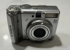 Canon PowerShot A570 IS Compact Digital Camera - Silver + 4GB SD Card / Tested