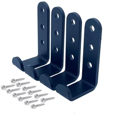 4 PCS Heavy Duty Steel Wall J-Hooks for Hanging Small U-Hooks for Garage