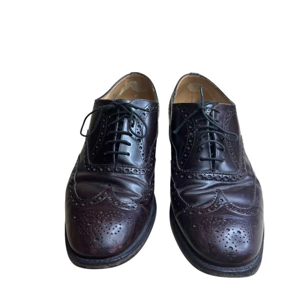 Church’s Men’s Custom Grade Brogue Oxford Shoes 120 F 81 Burgundy Leather - image 2 of 4