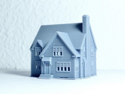 Z Scale Cape Cod House - 1:220 Resin Model For Diorama