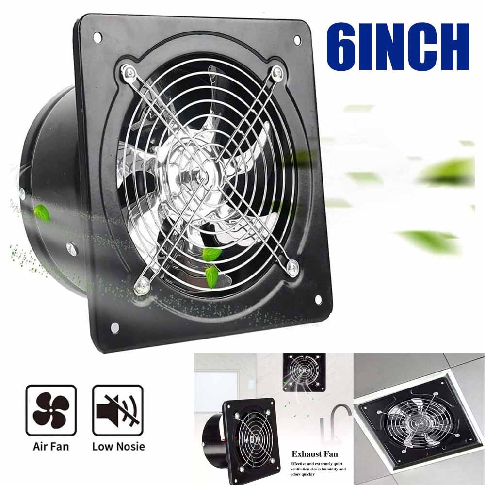 6" Black Exhaust Fan Small Fume Extractor Ventilation Fan for Shop Chicken Coop