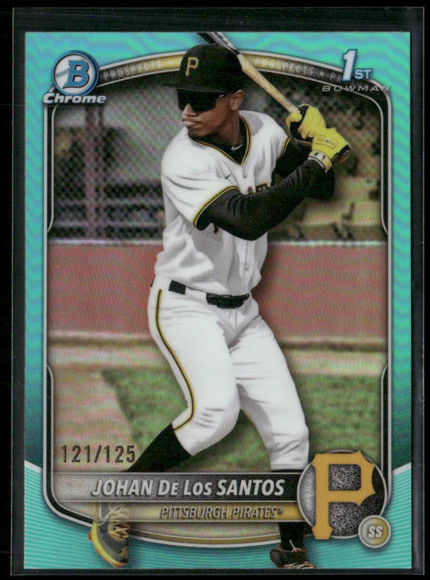 2025 Bowman Chrome Johan De Los Santos #BCP-163 Aqua Refractor /125 1st Bowman