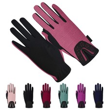 Thapower Women Horse Riding Gloves Winter Equestrian Large Adult , Dark Pink