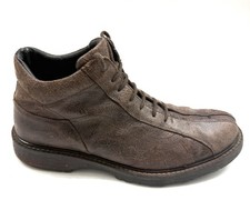 Boots Booties Chukka Men's Size 43 Brown Distressed Casual Dress Lace Up   