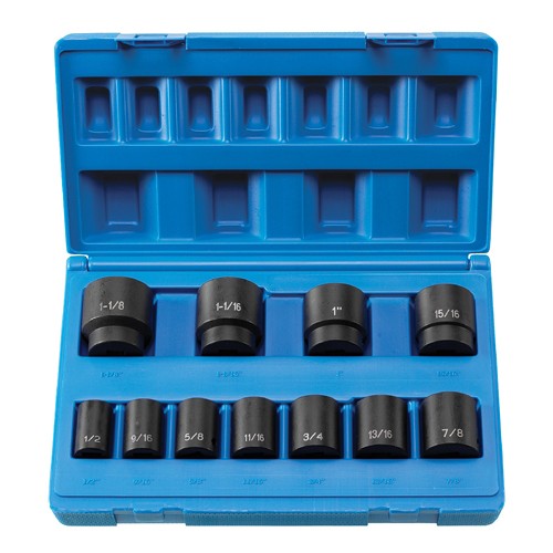 Grey Pneumatic 1311S 1/2 Inch Drive Impact Socket Set, 11 Pieces, 8 Point - Afbeelding 1 van 7