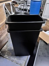 Rubbermaid Commercial Slim Jim 23-Gal Plastic Rectangular Trash Garbage Can 2PK