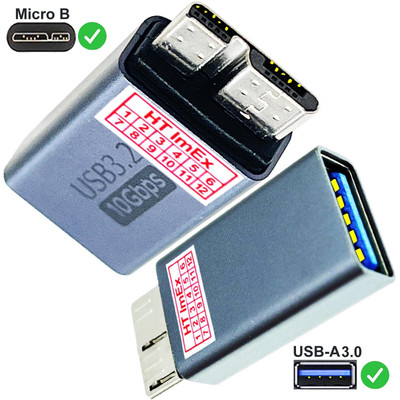 USB A To Micro B 3.2 Adapter 10Gbps Super Speed Data Sync Converter Adapter