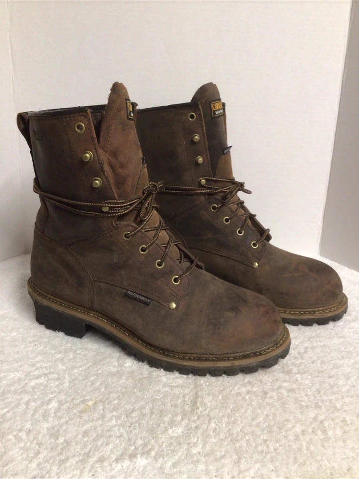 Botas de trabajo Carolina Logger de cuero impermeables con puntera de acero para hombre 11 D CA5821 Foto 3 de 4