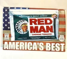 Red Man Tobacco Metal Sign