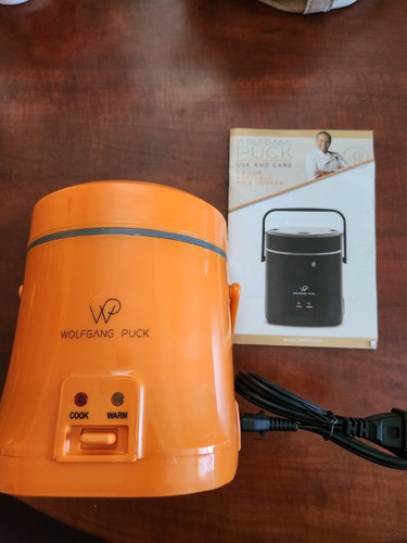 Wolfgang Puck Rice Cooker Mini Portable Travel 1.5 Cup Orange Model ...