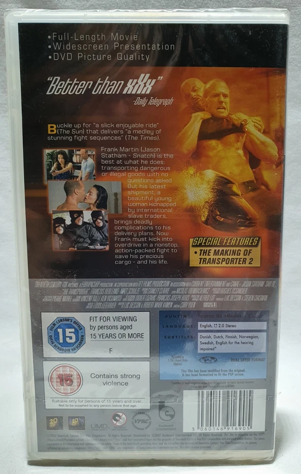 The Transporter UMD video PlayStation Portable NEW FACTORY SEALED - Bild 2 von 4