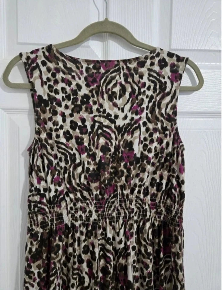 Платье макси Charter Club размер средний без рукавов анималистический принт вышитое - Изображение 4 из 4