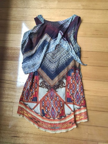 Camilla Layer Top 100% Silk Swarovski Crystal Size 1 Embellished Gems Tribal - Picture 3 of 11