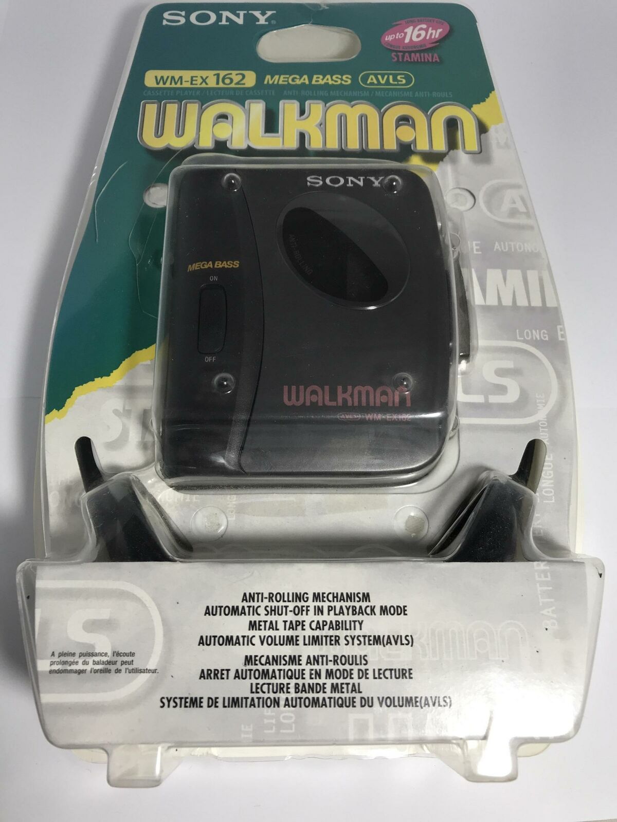 Sony Walkman AVLS WM-EX122 Portable Cassette Player