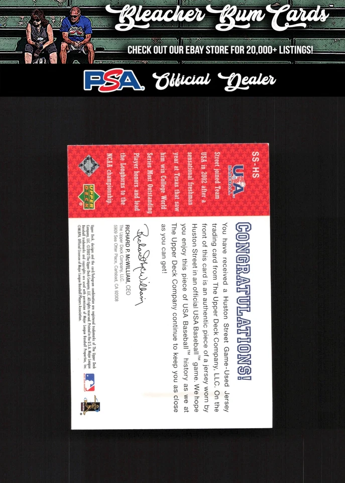 Muestras Upper Deck SS-HS 2003 Huston Street Star-Spangled Foto 2 de 2