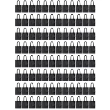 Mini Black Paper Gift Bags with Gift Tags 100pk 4" x 2.75" x 4.5"