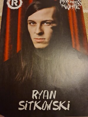 RYAN SITKOWSKI DEVIN GHOST SOLA MOTIONLESS IN WHITE A4 POSTER ROCK SOUND