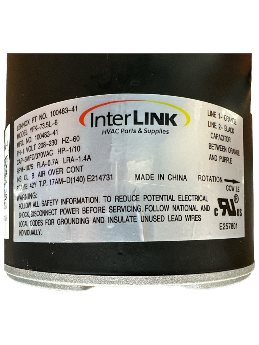 Lennox Ducane Armstrong OEM Condenser Fan Motor 100483-23 | eBay