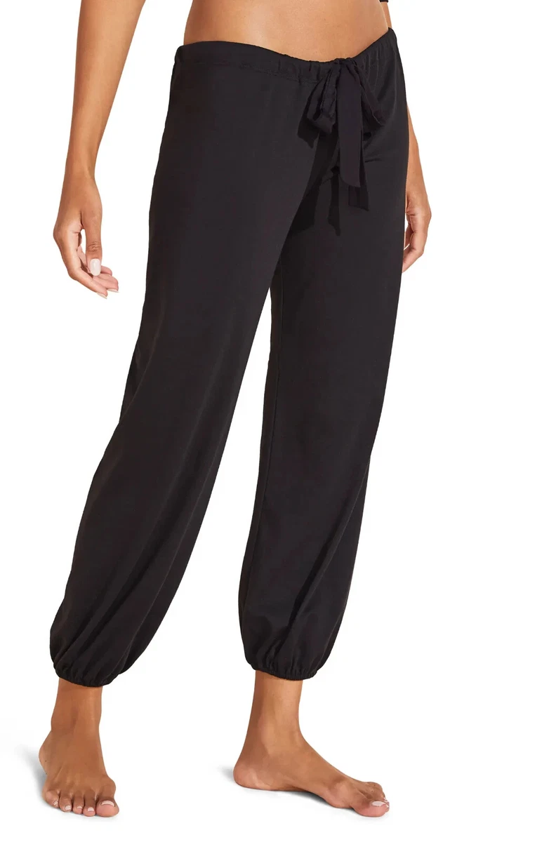 Eberjey L6538 Womens True Black Heather Knit Lounge Pants Size L