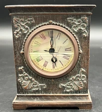 Salerno Howard Miller Tuscany Collection Antique Style Brown Table Clock-Works