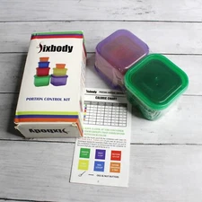 Sixbody Portion Food Control Measuring Containers Weight Loss Kit