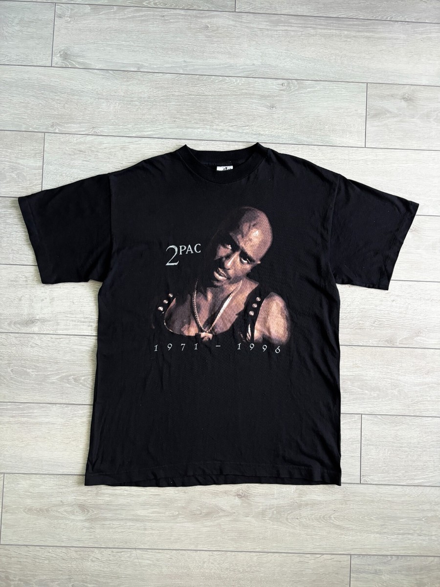 2PAC Tupac Shakur Memorial T-Shirt Tee Vintage Rare Retro Rap Hip