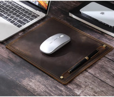 Echt Leder Mauspad mit Stifthalter Maus Pad  Mousepad 23x28