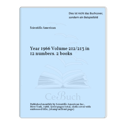 Scientific American: Year 1966 Volume 212/213 in 12 numbers. 2 books